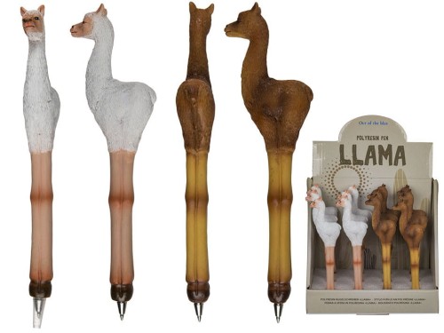 DŁUGOPIS lama CZARNY WKŁAD ZWIERZĘCY ZOO FIGURKA 2.jpg