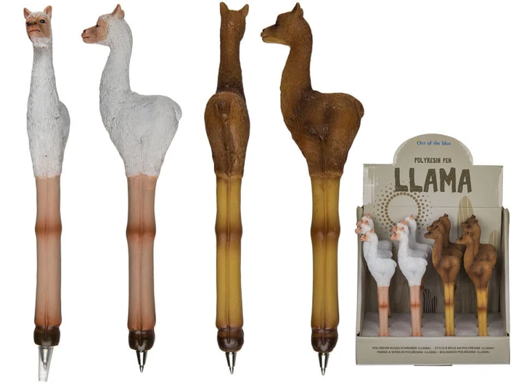 DŁUGOPIS lama CZARNY WKŁAD ZWIERZĘCY ZOO FIGURKA 2.jpg