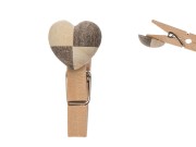 DREWNIANY SPINACZ Z SERDUSZKIEM KLAMERKA Z SERCEM 1