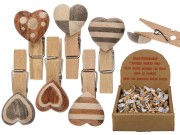 DREWNIANY SPINACZ Z SERDUSZKIEM KLAMERKA Z SERCEM 2