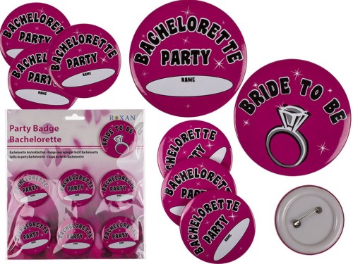 BADGE na wieczór panieński 7 szt PRZYPINKI ZNACZKI .jpg