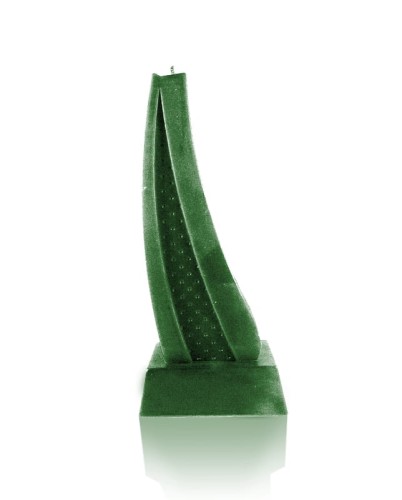 ŚWIECA żagiel XXL zielony metalik ŚWIECZKA FIGURKA 2.jpg