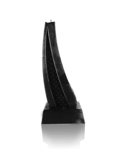 ŚWIECA ŻAGIEL XXL CZARNY METALIK 3D ŚWIECZKA 23 CM 1.jpg