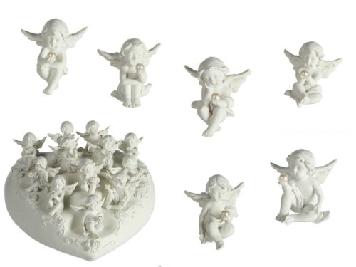 ANIOŁEK Z PEREŁKĄ FIGURKA ANIOŁKA OZDOBA PERŁA 2