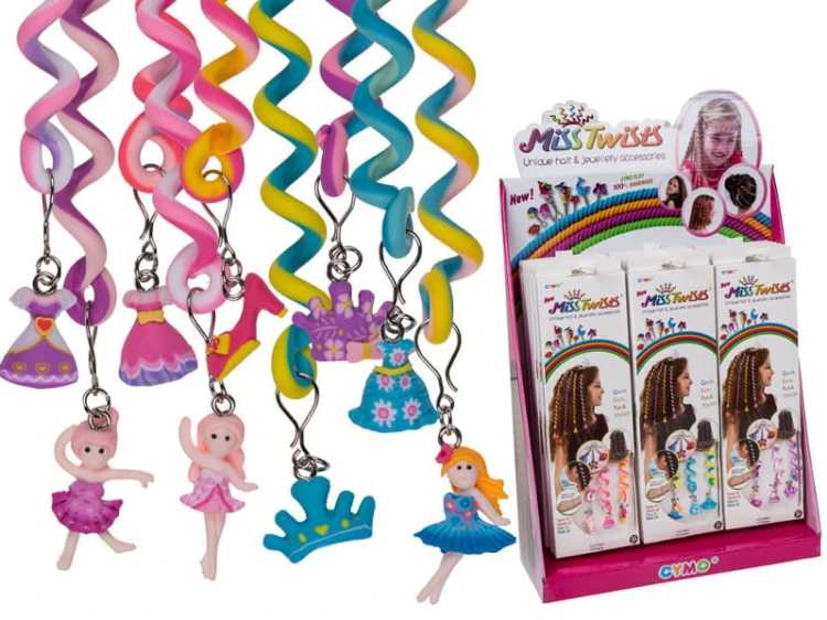 SPIRALNE OZDOBY DO WŁOSÓW MISS TWIST OZDOBA 3 SZT 2