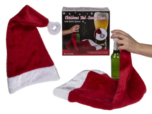 CZAPKA ŚW. MIKOŁAJA Z OTWIERACZEM BUTELEK ŚWIĘTA .jpg