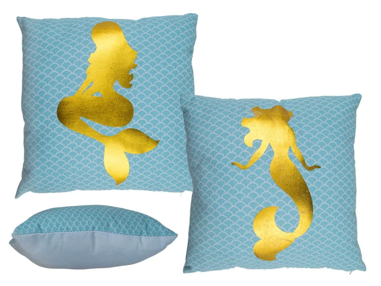 Dekoracyjna poduszka Syrenka 40x40 cm Suwak Ozdoba
