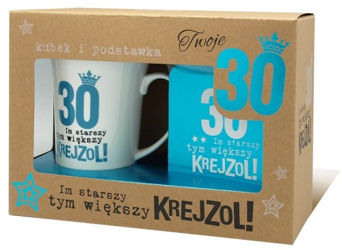 KUBEK URODZINOWY z podstawką 30 URODZINY NIEBIESKI .jpg