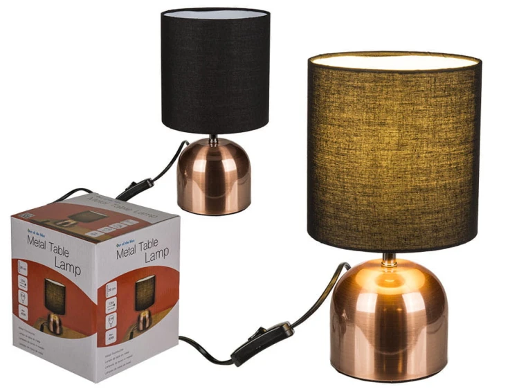 LAMPA STOJĄCA - miedziana z abażurem LAMKA STOŁOWA .jpg