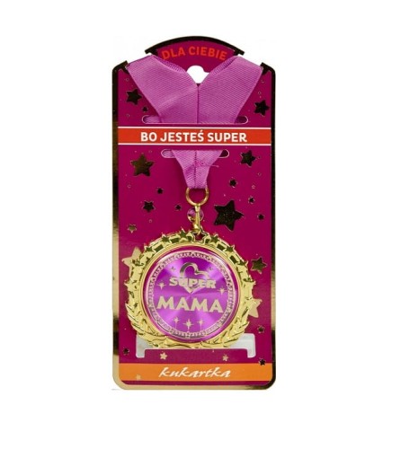 ZŁOTY MEDAL metalowy Super Mama PREZENT MATKI.jpg
