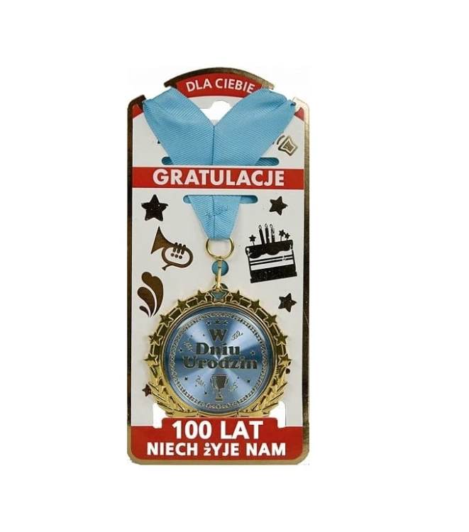 ZŁOTY MEDAL metalowy W dniu urodzin PREZENT ORDER .jpg
