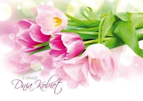 Karnet na dzień kobiet z kopertą Pocztówka Kwiaty 1
