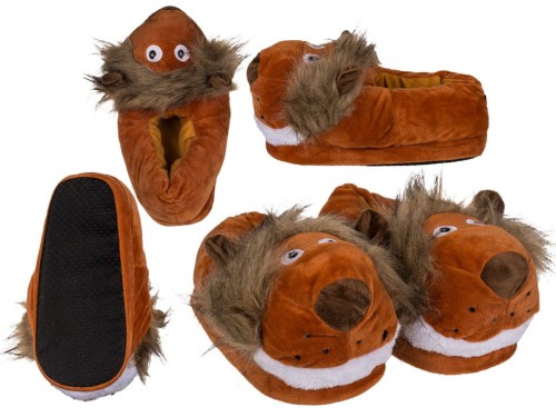 KAPCIE LEW roz 31-36 DOMOWE BUTY PANTOFLE PLUSZOWE