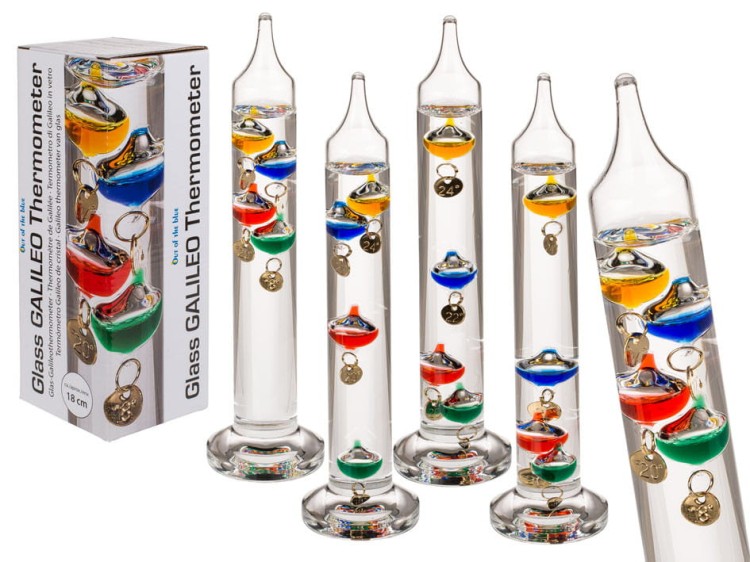 TERMOMETR Galileo 18 cm GALILEUSZA SZKLANY PŁYWAKI .jpg