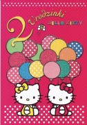 Karnet Hello Kitty z kopertą Urodzinki Pocztówka 1