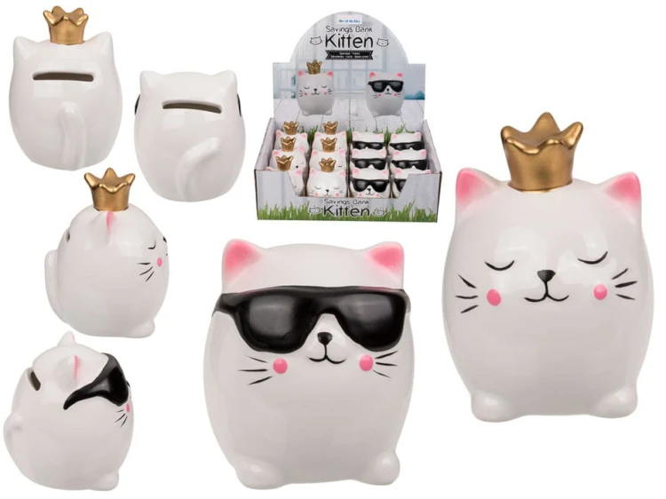 Mała skarbonka kotek KOT CZARNE OKULARY LUB KORONA 3.jpg