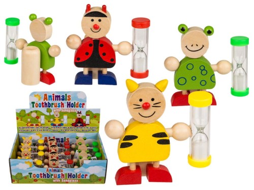 Pojemnik na Szczoteczkę z klepsydrą Zwierzątka mix 2