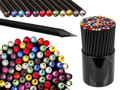 OŁÓWEK Z KRYSZTAŁKIEM SWAROVSKIEGO CZARNY SZKOLNY 3.jpg