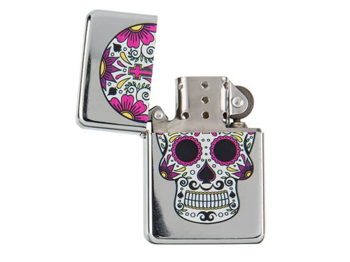 ZAPALNICZKA BENZYNOWA CZASZKI SUGAR SKULL MEKSYKAŃSKA 1.jpg
