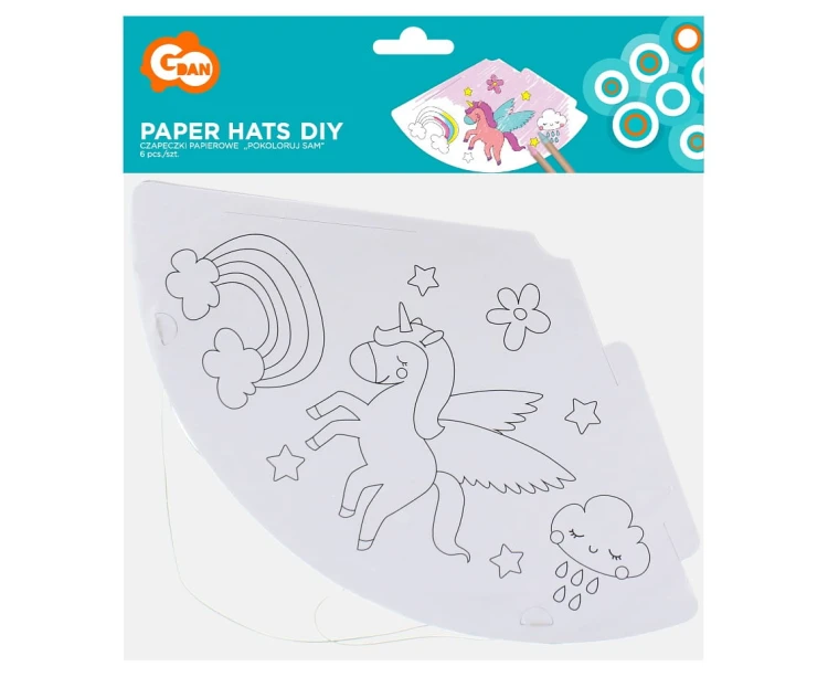 CZAPECZKI PAPIEROWE jednorożec DIY impreza urodziny 3.jpg