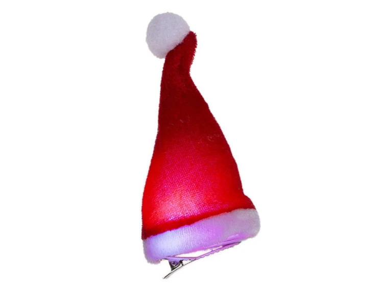 SPINKA DO WŁOSÓW czapka Mikołaja diodą LED ŚWIECI 1.jpg