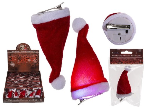 SPINKA DO WŁOSÓW czapka Mikołaja diodą LED ŚWIECI 2.jpg