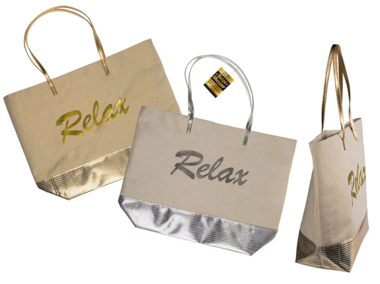 TORBA na ramię shopper Relax TOREBKA ZŁOTA SREBRNA 2.jpg