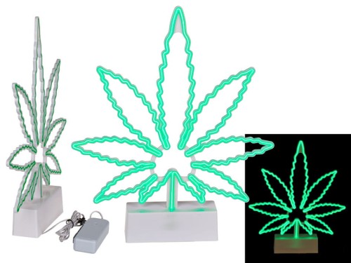 Neonowa LAMPA marycha LIŚĆ LAMPKA ZIOŁO ZIELONA .jpg