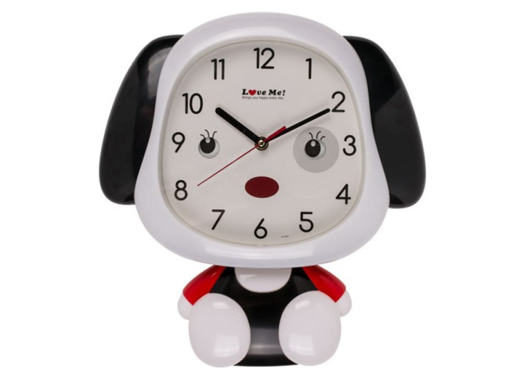 ZEGAR dla dzieci PIESEK rusza oczami tors ŚCIENNY 1.jpg