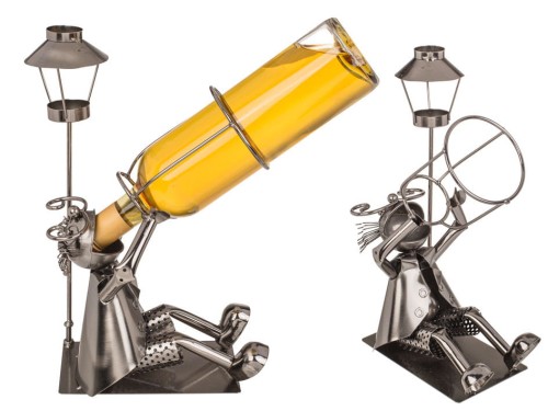 Metalowy STOJAK na wino - pijak BUTELKĘ PREZENT .jpg