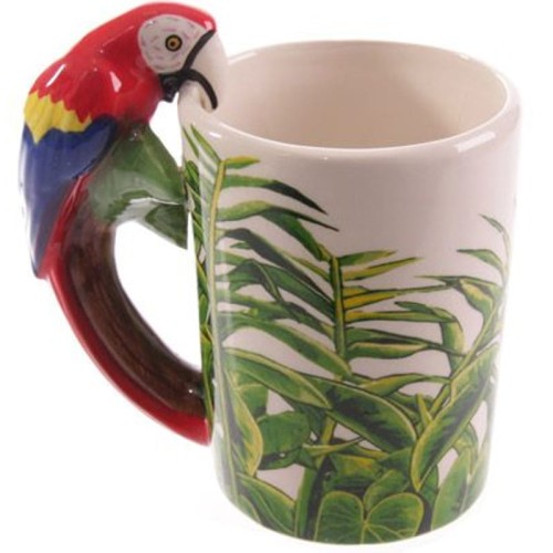 KUBEK tropikalny z papugą PAPUŻKA PTAK ZWIERZĘTA 1.jpg