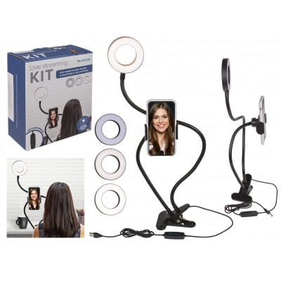 Zestaw do live streaming UCHWYT TELEFON LAMPA LED .jpg