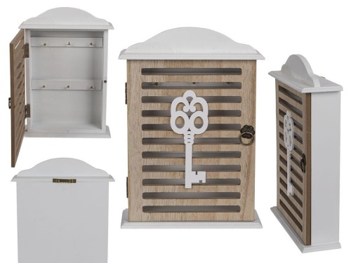 Drewniana SKRZYNKA klucze SZAFKA KASETKA WIESZAK .jpg