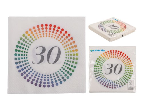 SERWETKI 30 urodziny URODZINOWE 3 warstwy 20 SZT .jpg