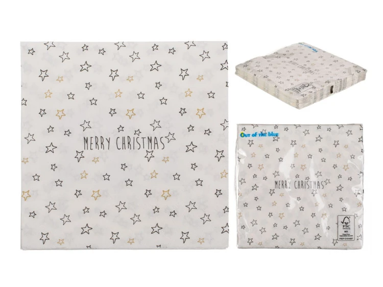 SEWRWETKI Merry Christmas PAPIEROWE przyjęcie 20szt .jpg