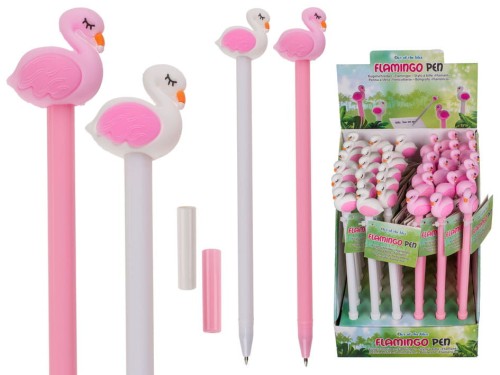 DŁUGOPIS flaming PTAK PTASZEK FLAMINGO RÓŻ BIAŁY 2.jpg