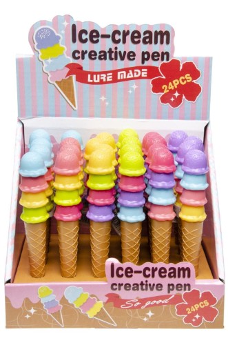 Długopis LODY W WAFELKU kolorowe kule lodowe MIX 2.jpg