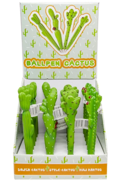 DŁUGOPIS kaktus ROŚLINA mix wzorów ZIELONY 3.jpg