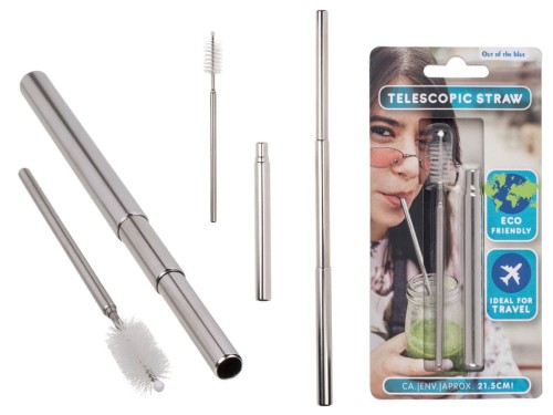 METALOWA SŁOMKA teleskopowa napojów WYSUWANA PICIA .jpg