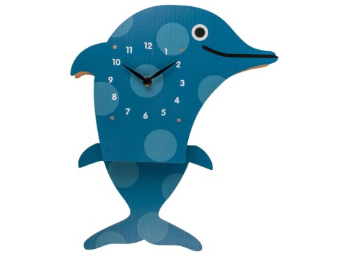 ZEGAR delfin ŚCIENNY WISZĄCY na ścianę DELFINEK 1.jpg