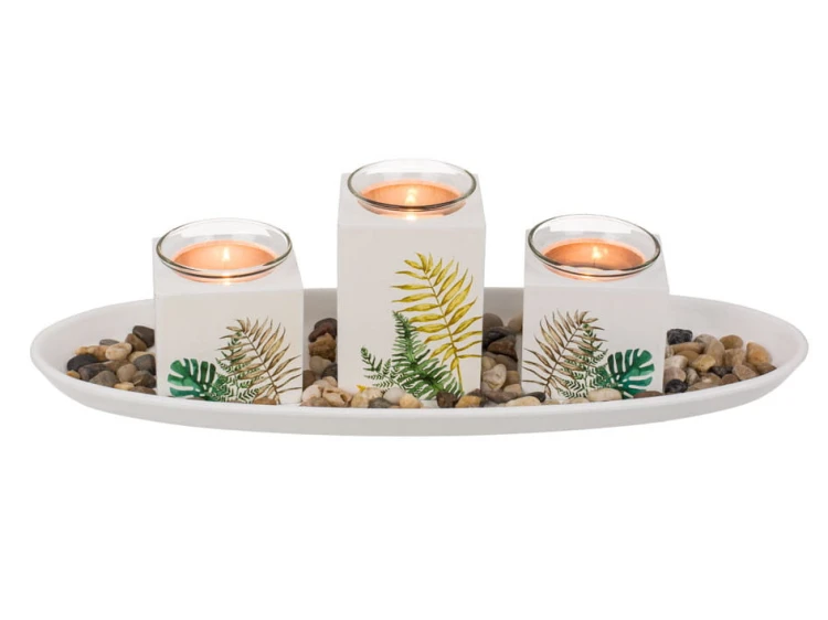 Drewniana podstawka ze ŚWIECZNIKAMI Tropical 39 cm 1.jpg