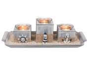 Drewniana podstawka ze ŚWIECZNIKAMI Marine 34 cm 1.jpg