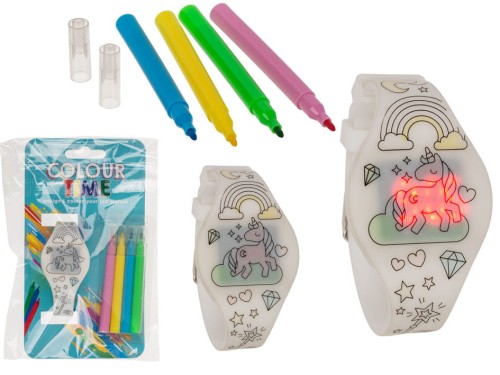 ZEGAREK JEDNOROŻEC LED do malowania z pisakami .jpg