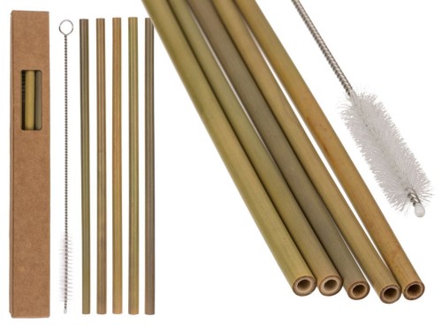 BAMBUSOWE SOMKI do napojów ze szczoteczką - 5 szt .jpg