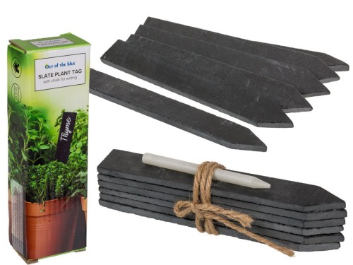 KAMIENNE TABLICZKI do roślin DONICZKI 6szt + kreda .jpg