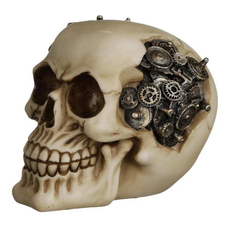 FIGURKA CZASZKA Steam Punk CZACHA CYBORG ROBOT .jpg