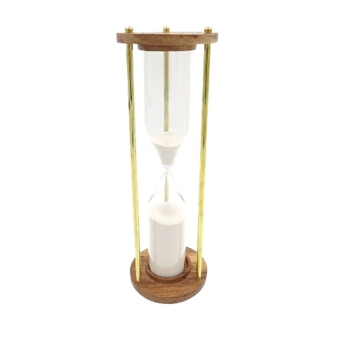 KLEPSYDRA mosiężna drewniana XXL DUŻA 30 cm 30 min 1.jpg