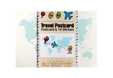 KARTKA PODRÓŻNIKA POCZTÓWKA DIY TURYSTY + NAKLEJKI 1