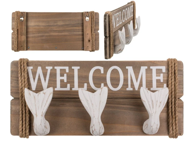 WIESZAK Welcome ogonki ryb NA KLUCZE DREWNIANY 2.jpg