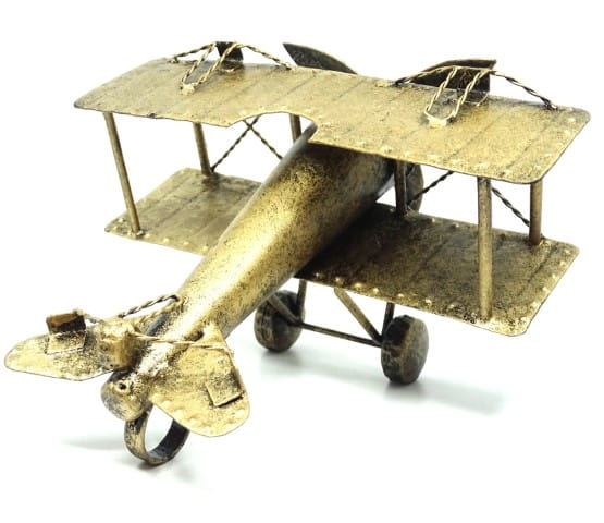 FIGURKA SAMOLOTU dwupłatowego retro - metal PILOTA 3.jpg